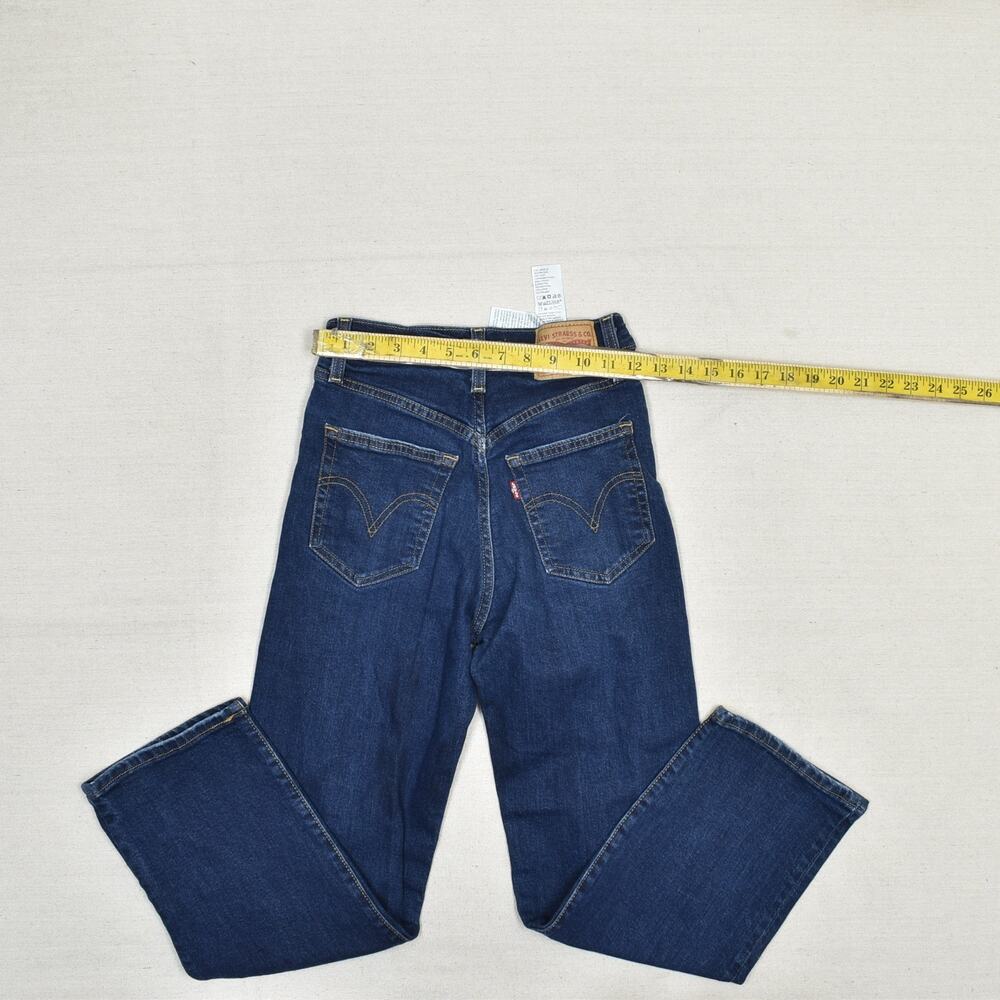 Levi's Women Jeans Cotton Blue Size 24 Ribcage Straight Ankle Denim Button Fly - Picture 4 of 8